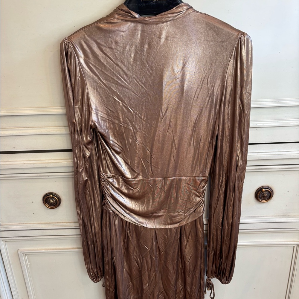 Gucci Metallic Bronze‎ Long-Sleeve Dress - Picture 12 of 12